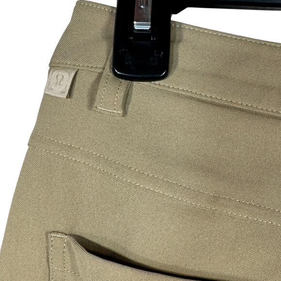 Lululemon SZ 30 ABC Classic Mens Pants Warpstreme Stretch Pockets Zip-Fly Sand - Picture 7 of 9